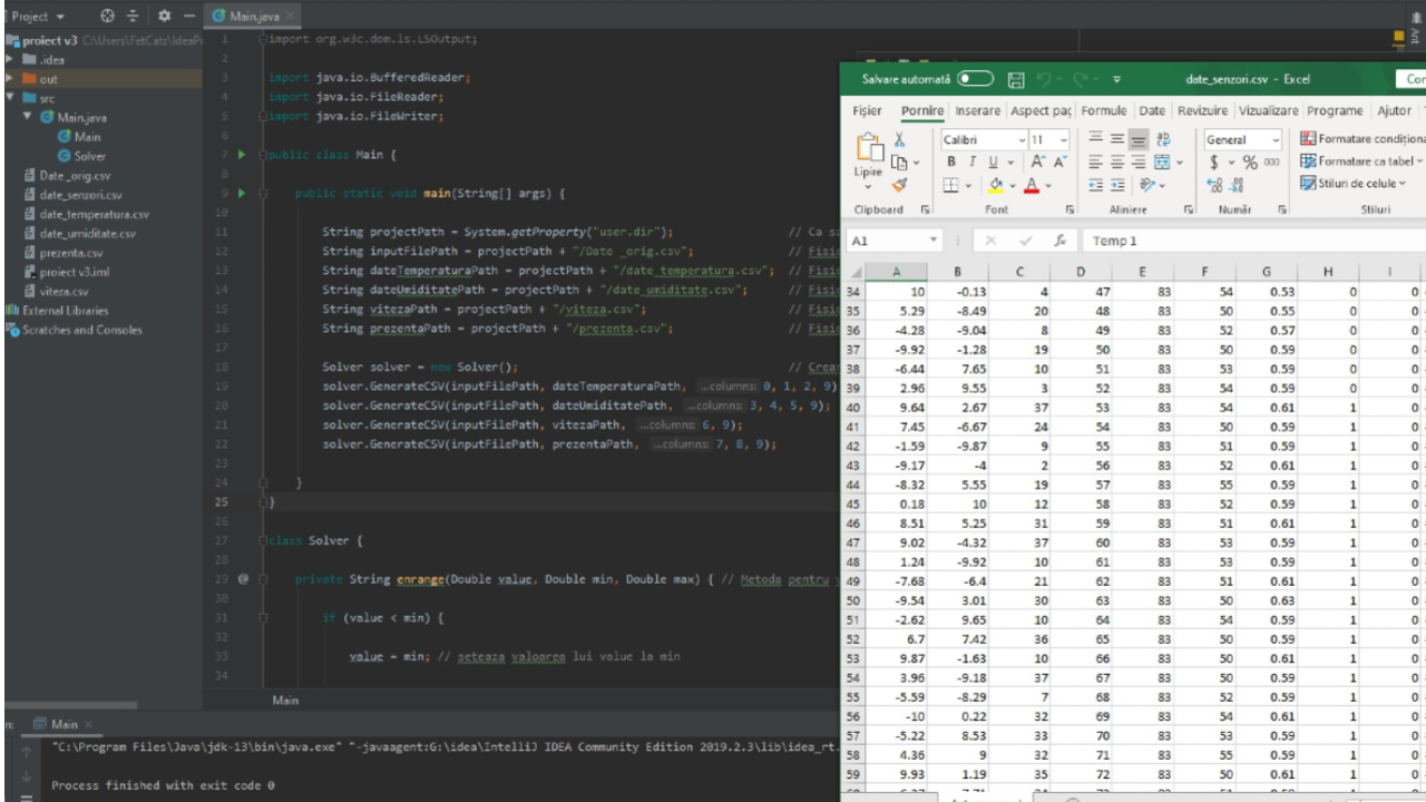 A Java app who processes the data from a sensor.